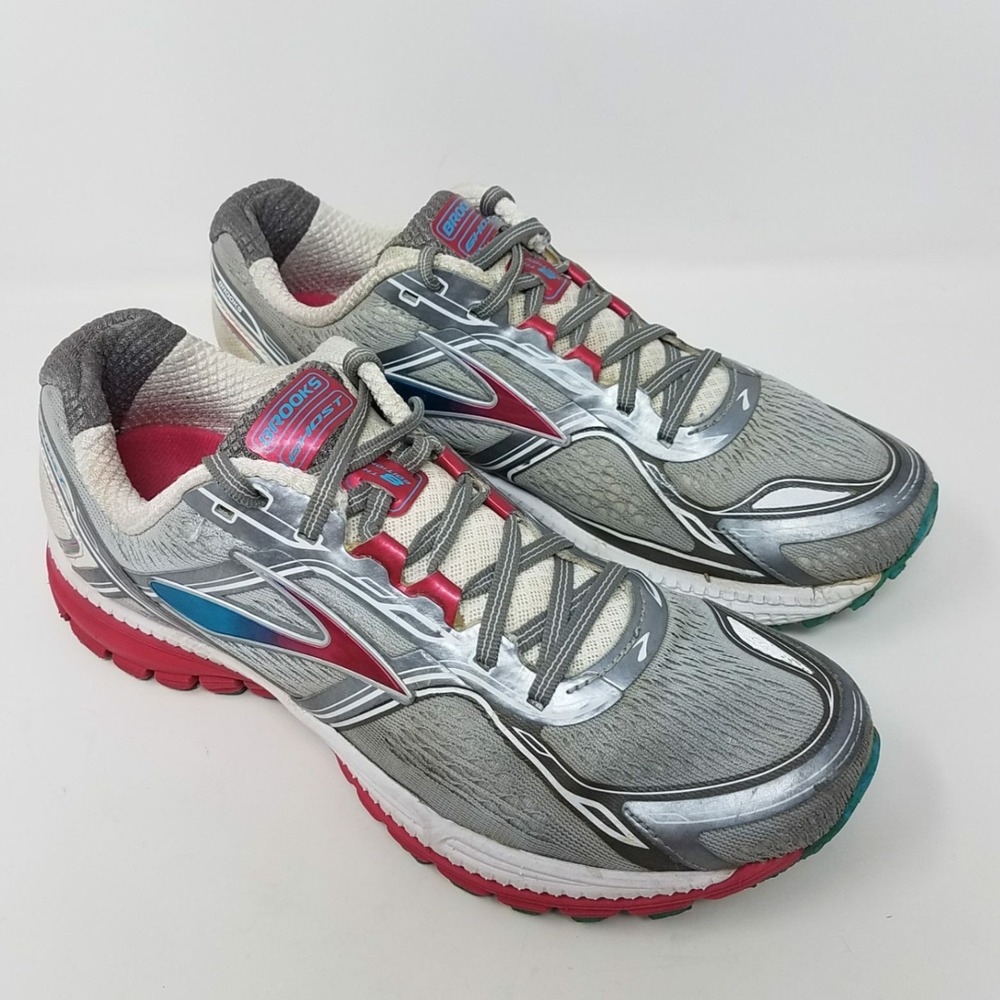 Brooks Womens Sneakers Sz 9.5 B Ghost 8th Edition‎ Running Shoes Gray Pink